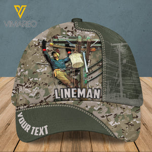 Lineman CUSTOMIZE Peaked cap 3D FLAG 1806