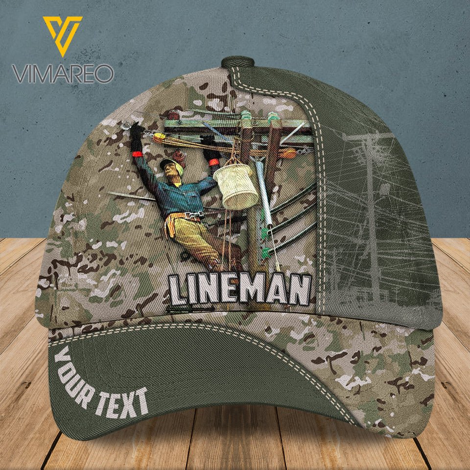 Lineman CUSTOMIZE Peaked cap 3D FLAG 1806