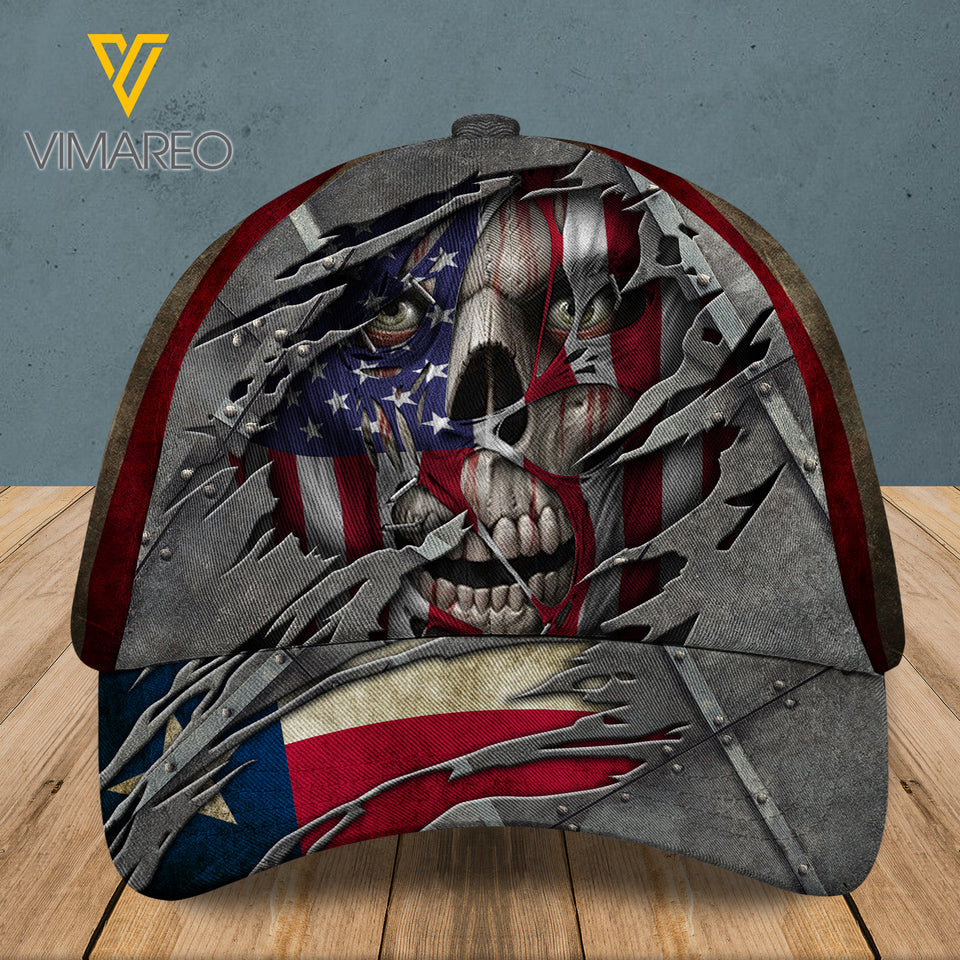 Texas Peaked cap 3D SKULL CTT