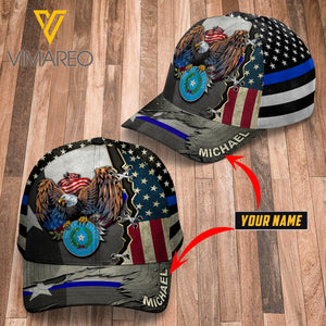 Texas BLUE LINE CUSTOMIZE Peaked cap 3D TL103 FLAG
