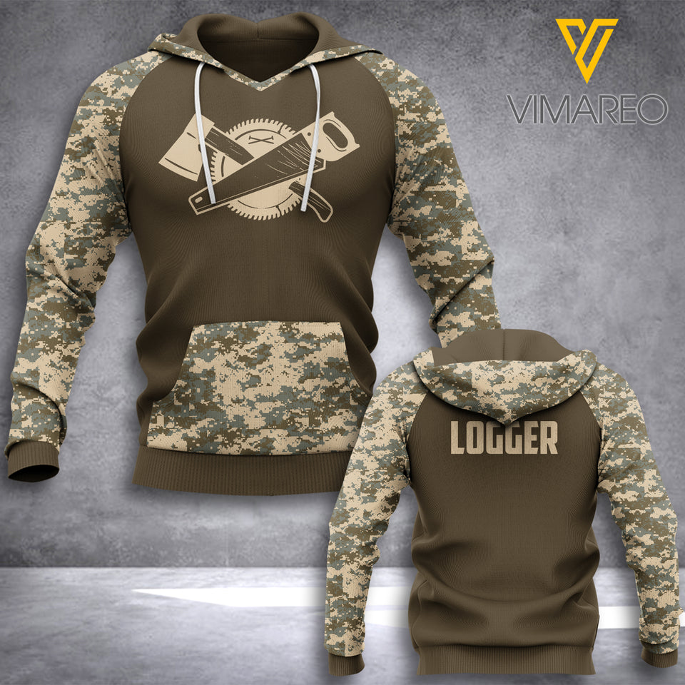 Logger camo new HOODIE 3D TPM