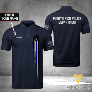 Puerto Rico POLICE DEPARTMENT POLO SHIRT 3D PRINTED TMT