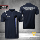 Puerto Rico POLICE DEPARTMENT POLO SHIRT 3D PRINTED TMT