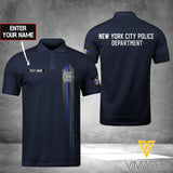 new york POLICE DEPARTMENT POLO SHIRT 3D PRINTED TMT