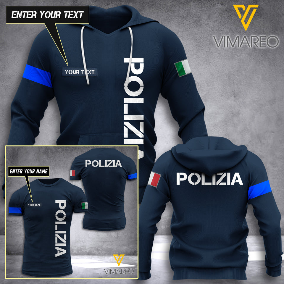 ITALY POLICE CUSTOMIZE T SHIRT/HOODIE 3D PRINTED TMT