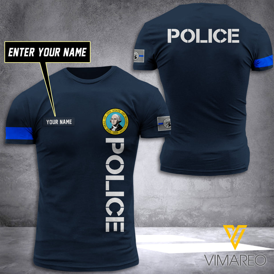 Washington POLICE CUSTOMIZE T SHIRT/HOODIE 3D PRINTED TMT