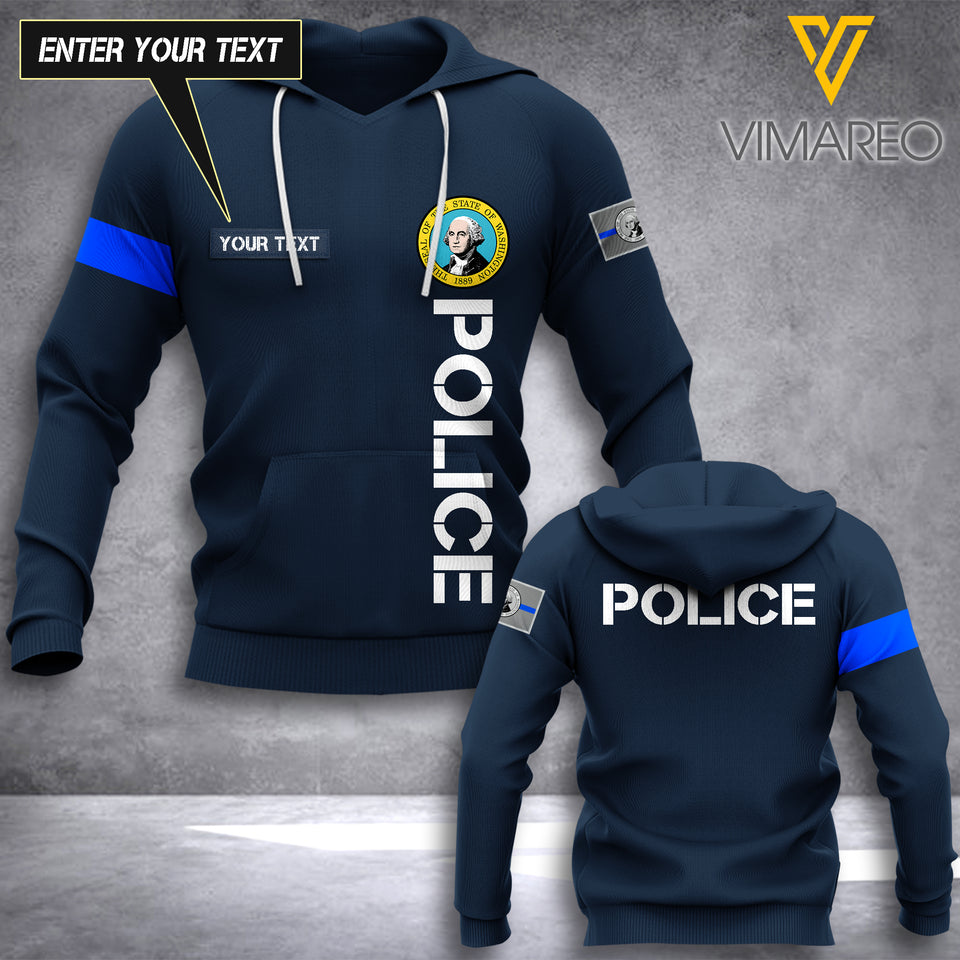 Washington POLICE CUSTOMIZE T SHIRT/HOODIE 3D PRINTED TMT