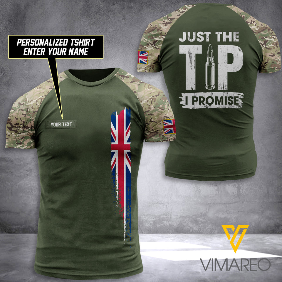 BRITISH ARMY CUSTOMIZE T SHIRT 3D PRINTED TL93