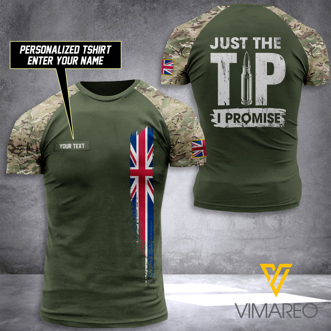 BRITISH ARMY CUSTOMIZE T SHIRT 3D PRINTED TL93