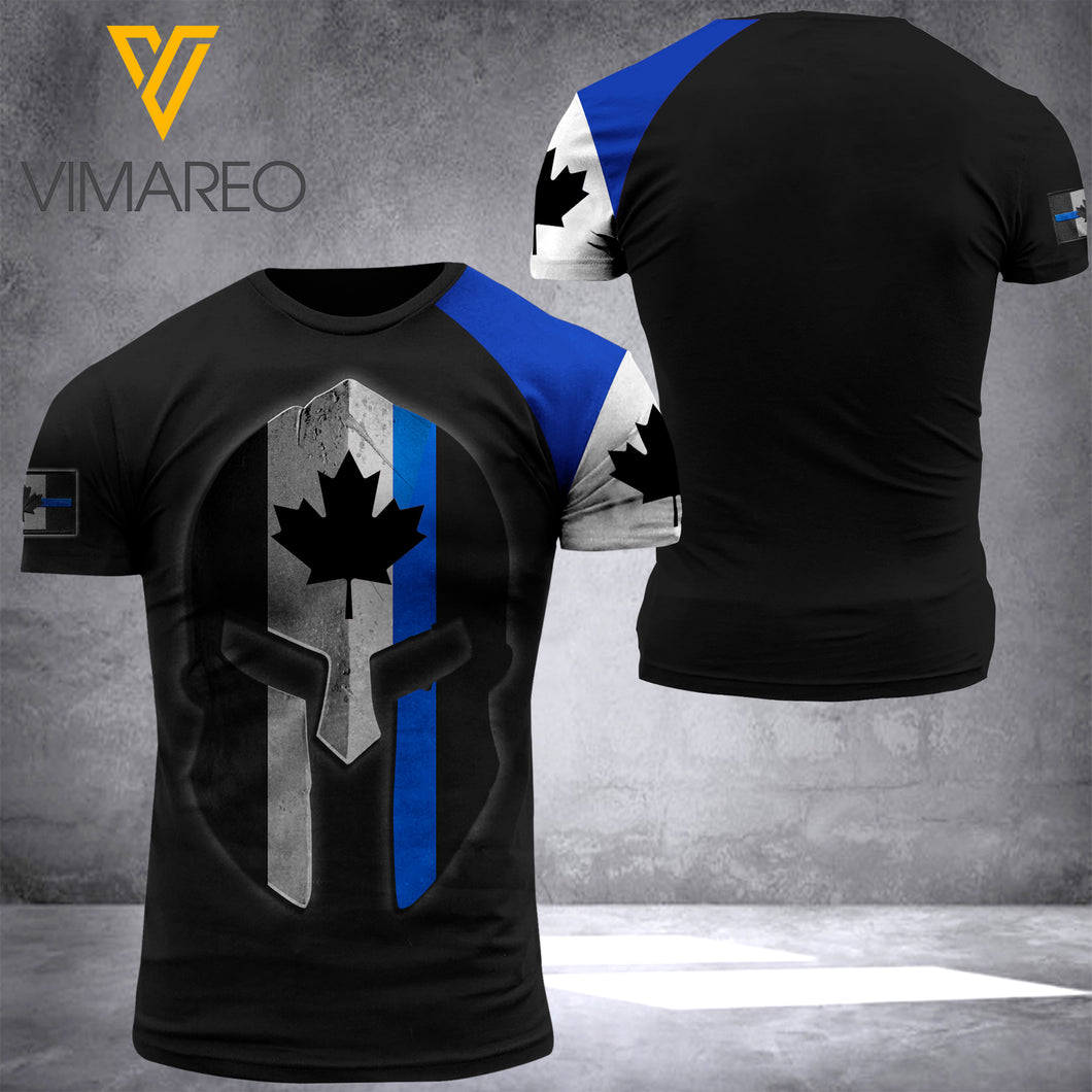 canada blue line T SHIRT 3D PRINTED TMTL SOLDIER