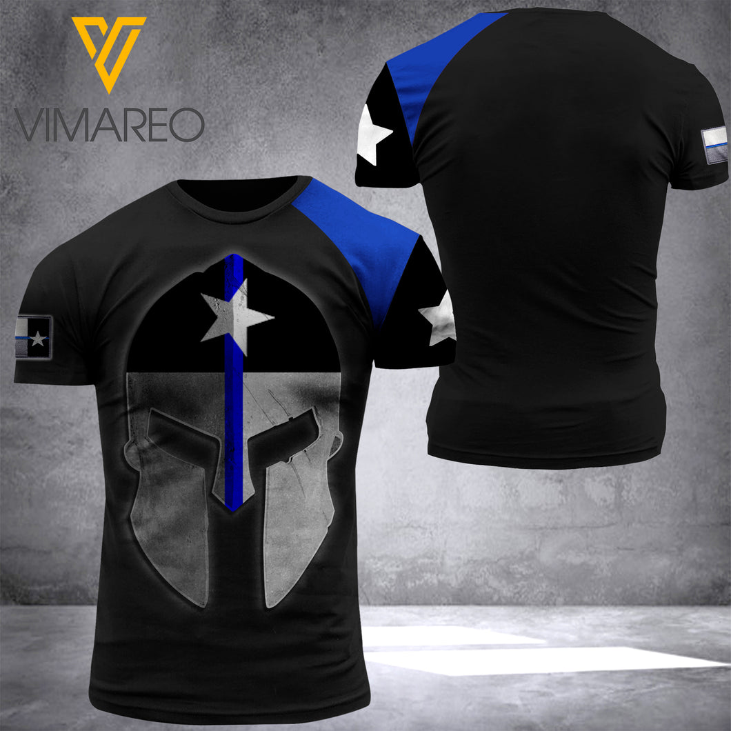 texas blue line T SHIRT 3D PRINTED TMTL SOLDIER