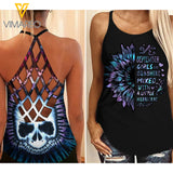september GIRL Criss-Cross Open Back Camisole Tank Top SKSS