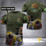 Mechanic MEXICO CAMO CUSTOMIZE T SHIRT 3D PRINTED TMT