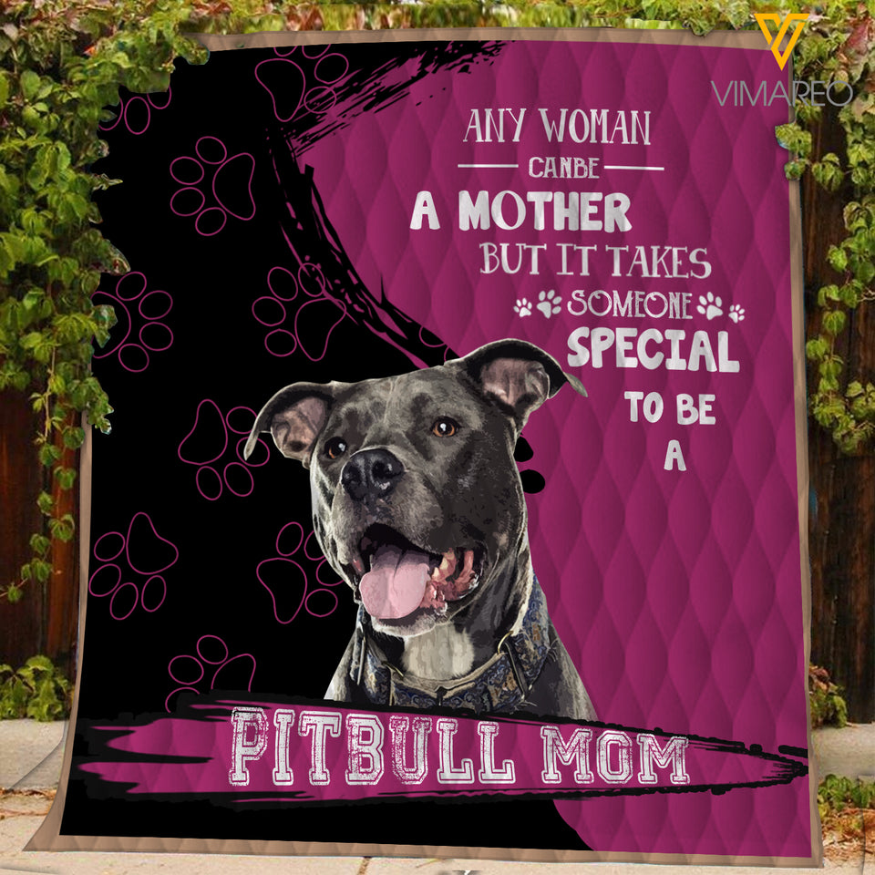 AH PITBULL DOG QUILT PRINTED FEB-MA17