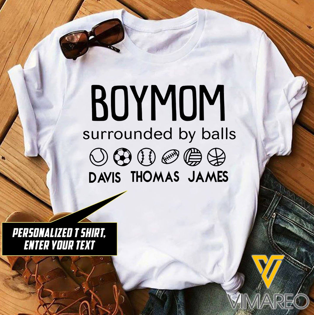 PERSONALIZED BOY MOM TSHIRT PRINTED APR-QH08