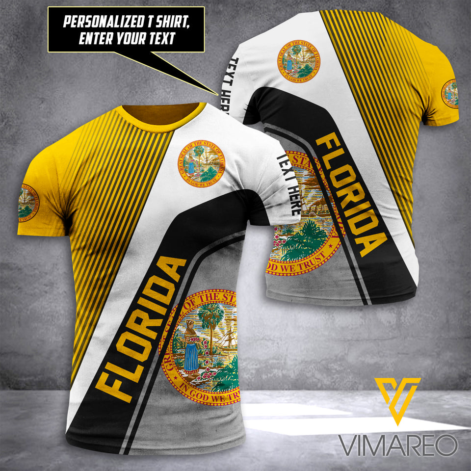 Florida CUSTOMIZE T SHIRT 3D PRINTED TL23