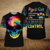 KHMD APRIL GIRL CONTROL T SHIRT 3D PRINTED