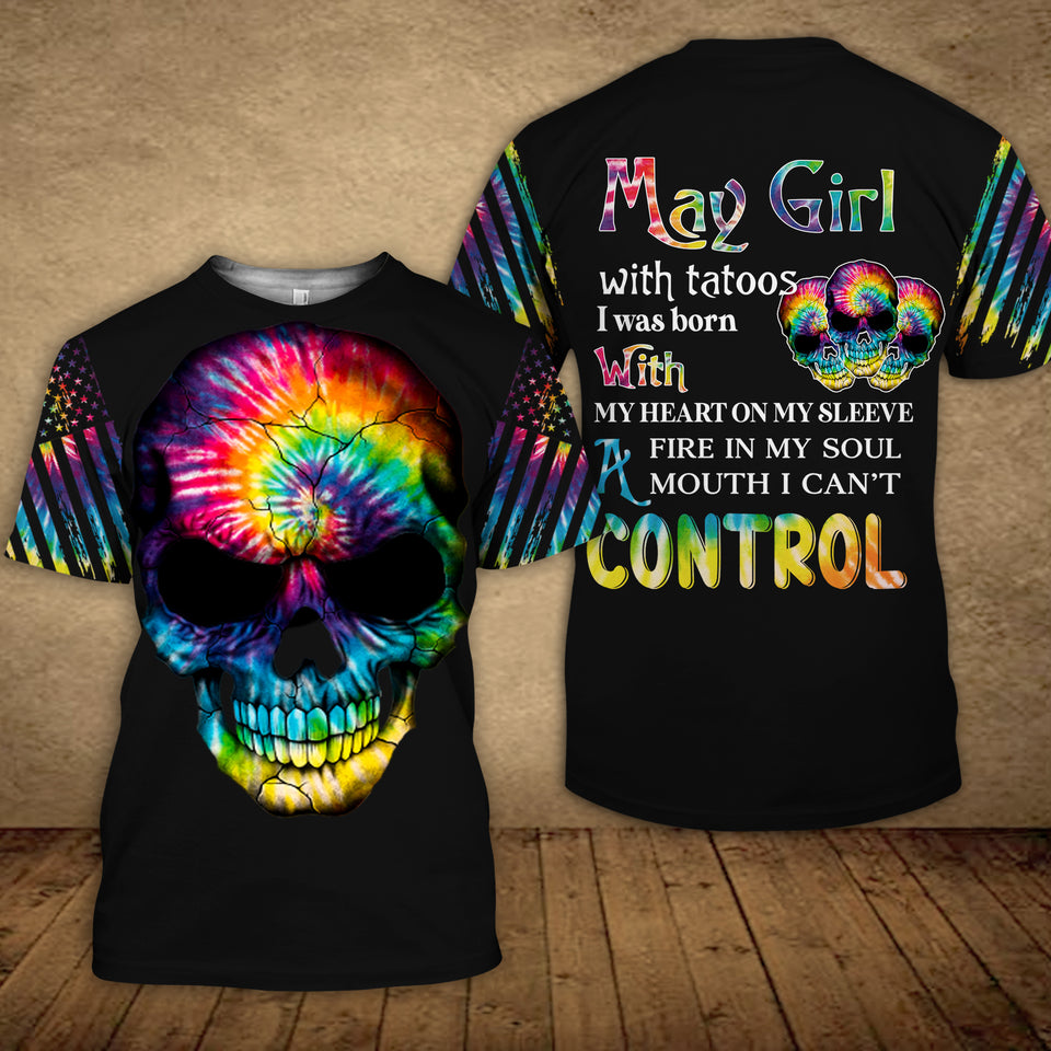 KHMD MAY GIRL CONTROL T SHIRT 3D PRINTED