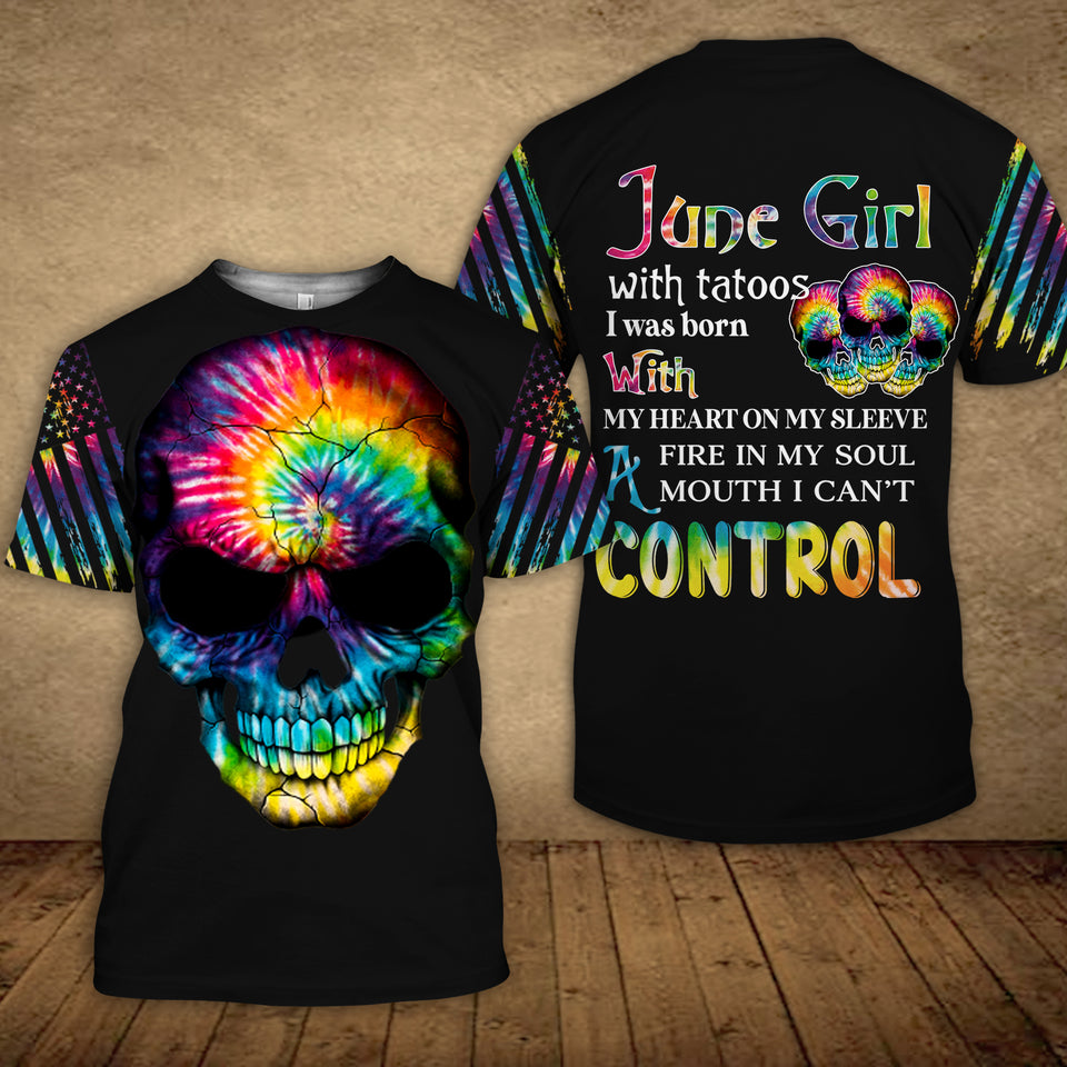 KHMD JUNE GIRL CONTROL T SHIRT 3D PRINTED