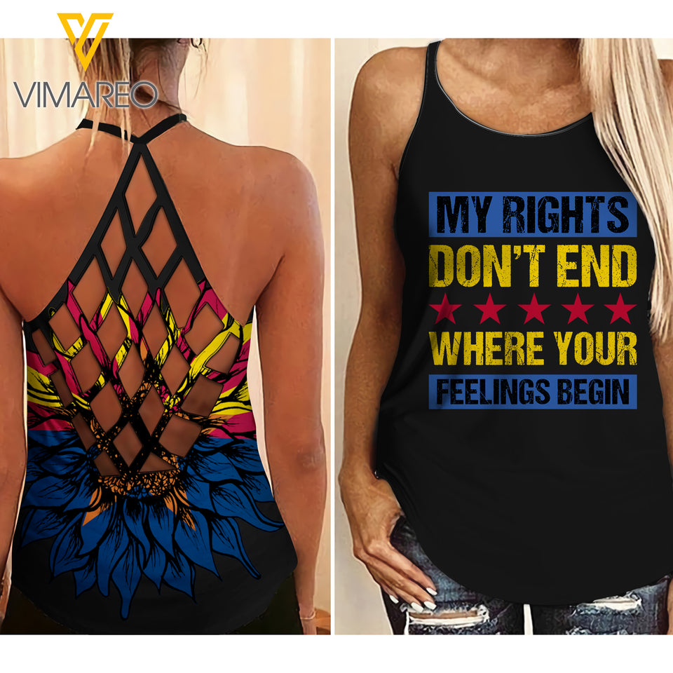 PHN Arizona Criss-Cross Open Back Camisole Tank Top MAR-MA24
