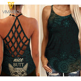 Cats Criss-Cross Open Back Camisole Tank Top MAR-MA24