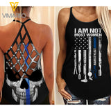Hairstylist Criss-Cross Open Back Camisole Tank Top MAR-MA25