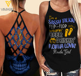 Indiana Lovein' Kinda girl-Criss-Cross Open Back Camisole Tank Top