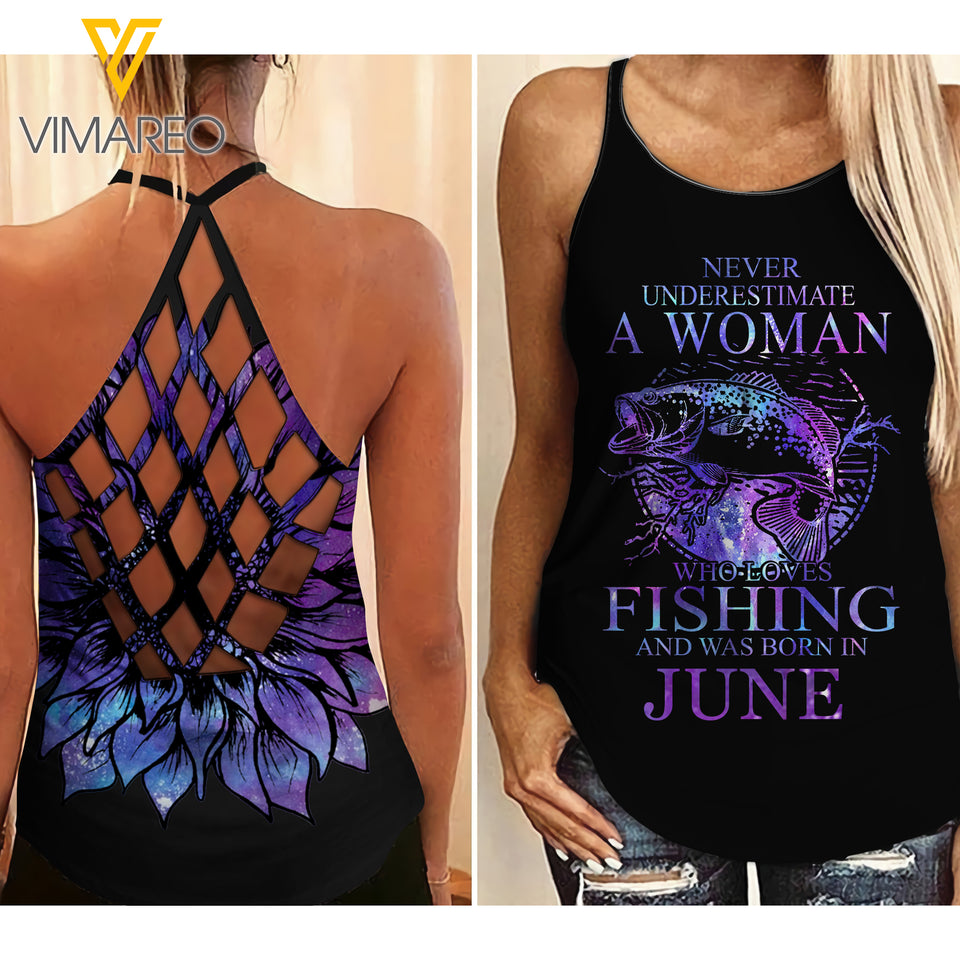JUNE WOMAN CRISS-CROSS OPEN BACK CAMISOLE TANK TOP