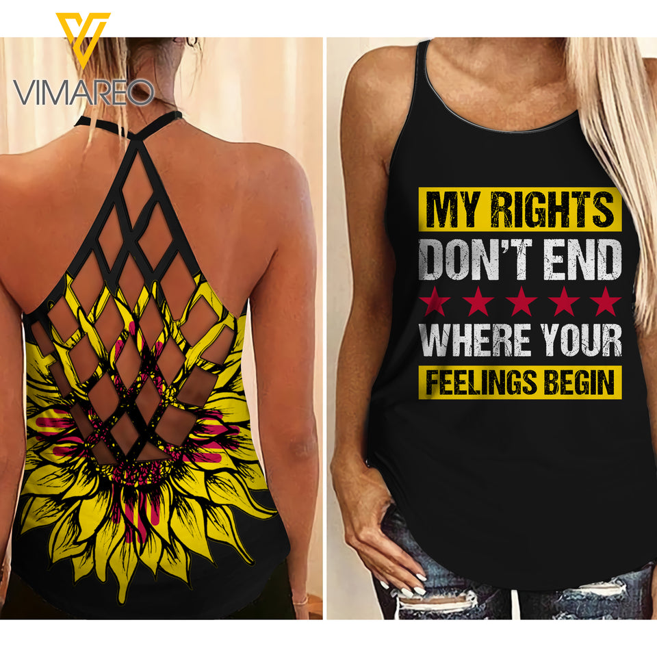 PHN Mexico Girl Criss-Cross Open Back Camisole Tank Top Legging MAR-MA25