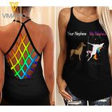 My Nephew Criss-Cross Open Back Camisole Tank Top 0204