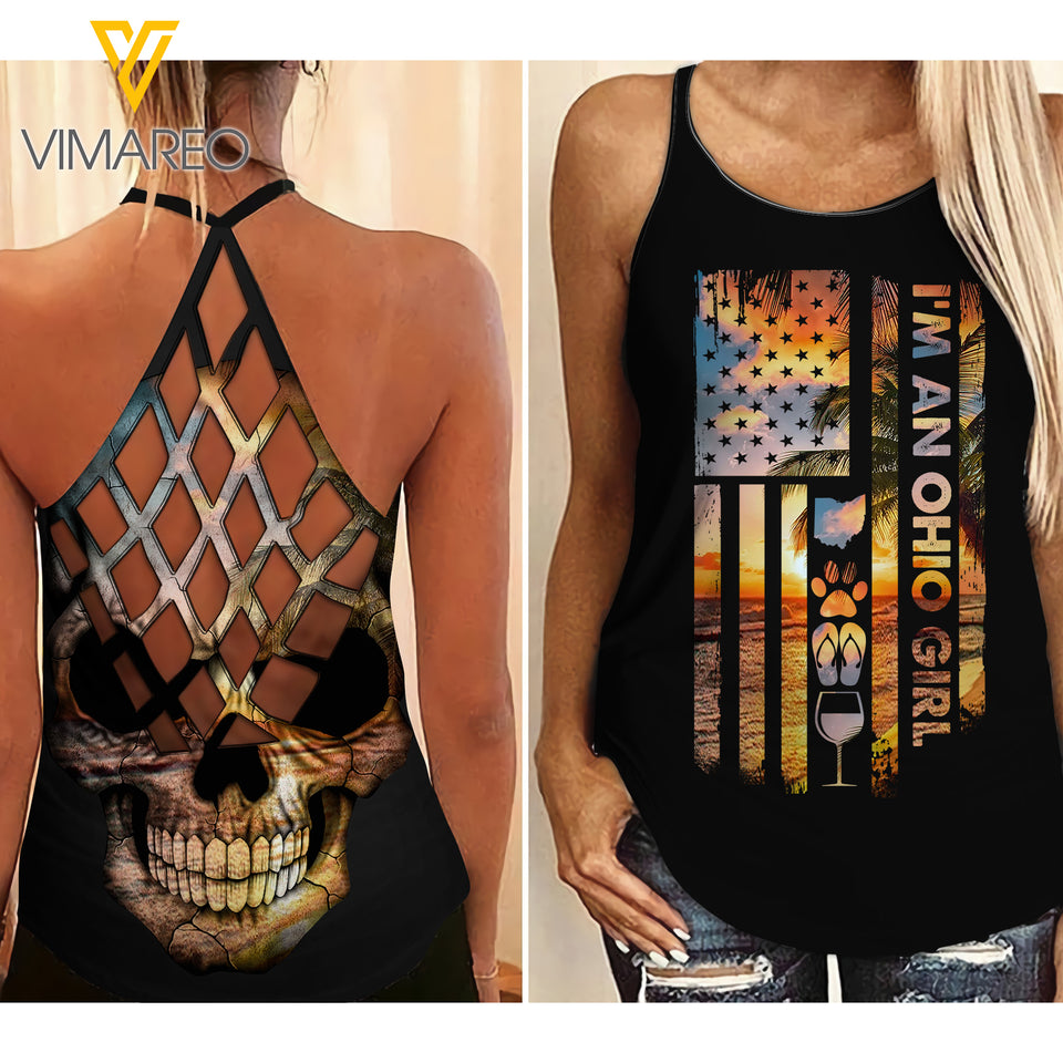 OHIO GIRL CRISS-CROSS OPEN BACK CAMISOLE TANK TOP