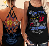 Colorado lovein' Kinda girl-Criss-Cross Open Back Camisole Tank Top