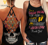 Florida lovein' Kinda girl-Criss-Cross Open Back Camisole Tank Top