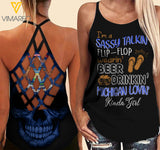 Michigan lovein' Kinda girl-Criss-Cross Open Back Camisole Tank Top