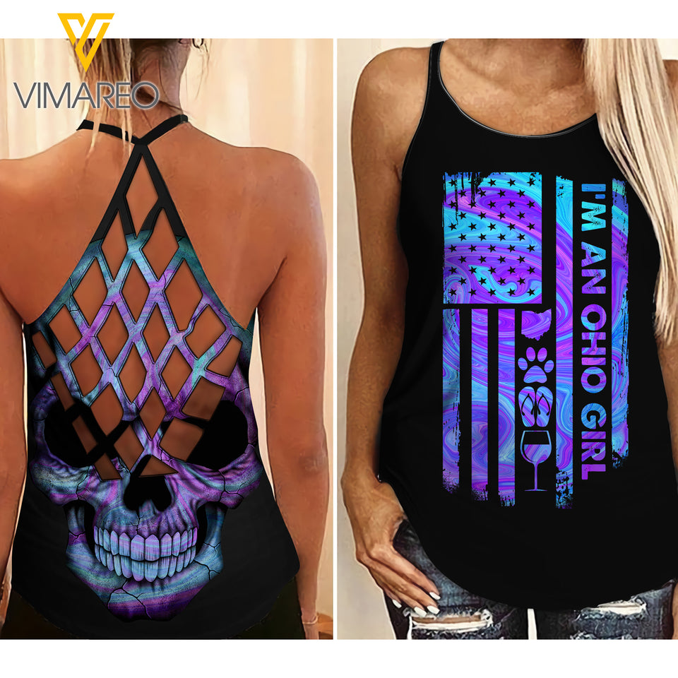 OHIO GIRL CRISS-CROSS OPEN BACK CAMISOLE TANK TOP