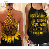Puerto rico Girl Criss-Cross Open Back Camisole Tank Top 2303NGBA