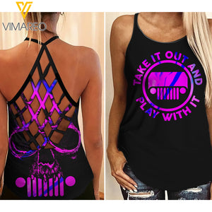 PLAY WITH JEEP CRISS-CROSS TANK TOP SKULL