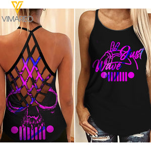 JUST WAVE CRISS-CROSS TANK TOP JEEP GIRL