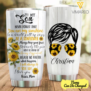 CUSTOMIZED TO MY SON TUMBLER SUNFLOWER