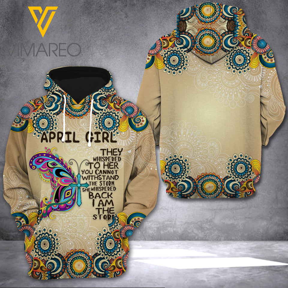 April girl-They whispered to her... HOODIE 3D PRINTED NQA