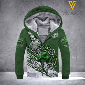 Irish Patrick's Day FLEECE HOODIE 3D PRINTED NQA
