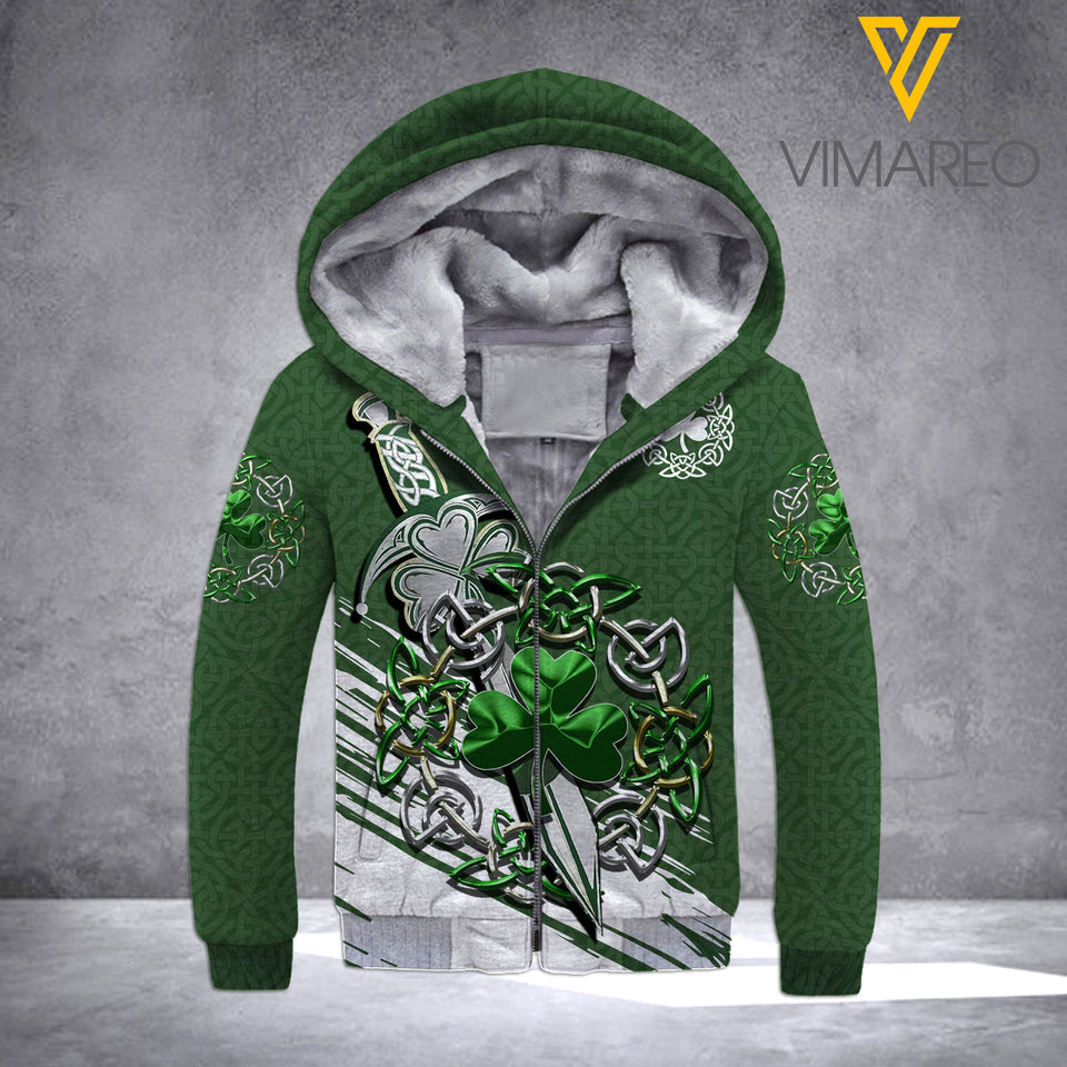 Irish Patrick's Day FLEECE HOODIE 3D PRINTED NQA