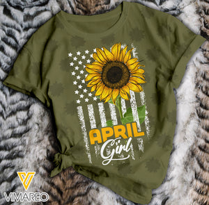 April Girl Sunflowee TSHIRT 3D PRINTED QTHQ01
