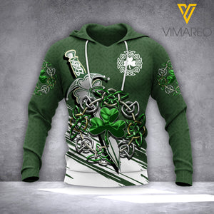Irish Patrick's Day FLEECE HOODIE 3D PRINTED NQA