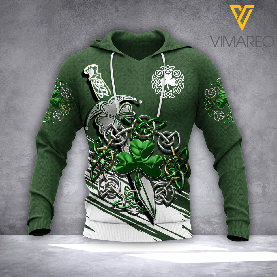 Irish Patrick's Day FLEECE HOODIE 3D PRINTED NQA