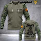 Customized Spain Camo 3D Printed Shirt