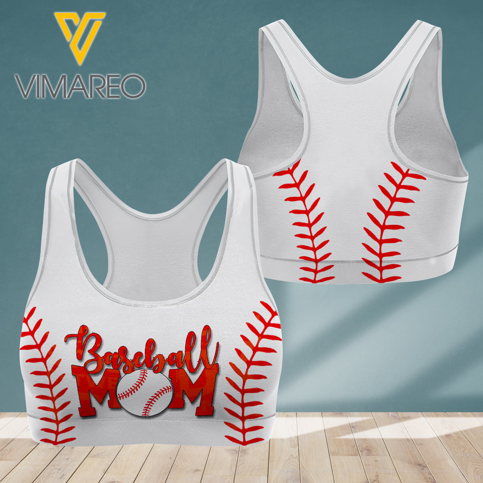 Baseball Mom 3D printed Sport bra