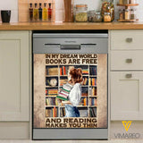 Book Love Kitchen Dishwasher Cover