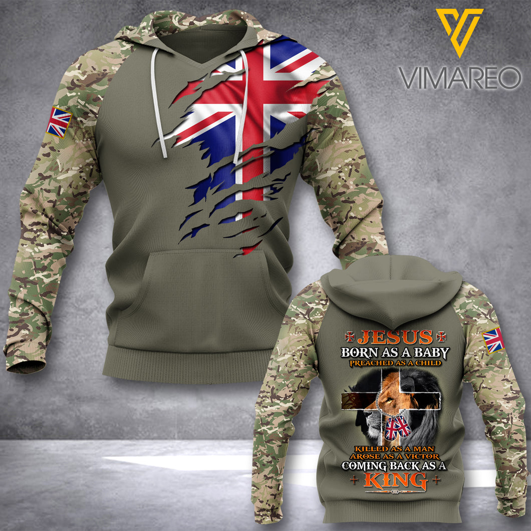 British army veterans-King TSHIRT/Hoodiel 3D PRINTED