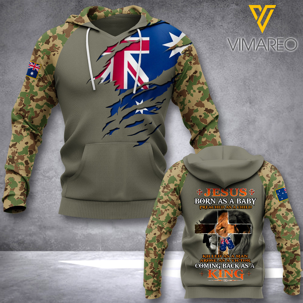 Australian army veterans-King TSHIRT/Hoodiel 3D PRINTED